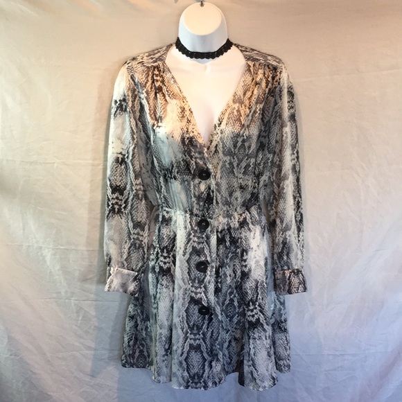 zara snake print mini dress